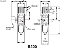 B200 Series Modular Air Filter Pressure Regulators 2